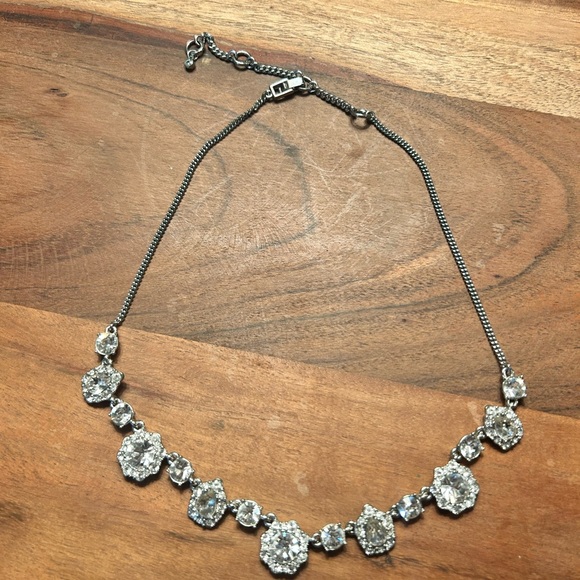 Macy's Jewelry - Elegant Silver Plated Necklace with Clear Stones